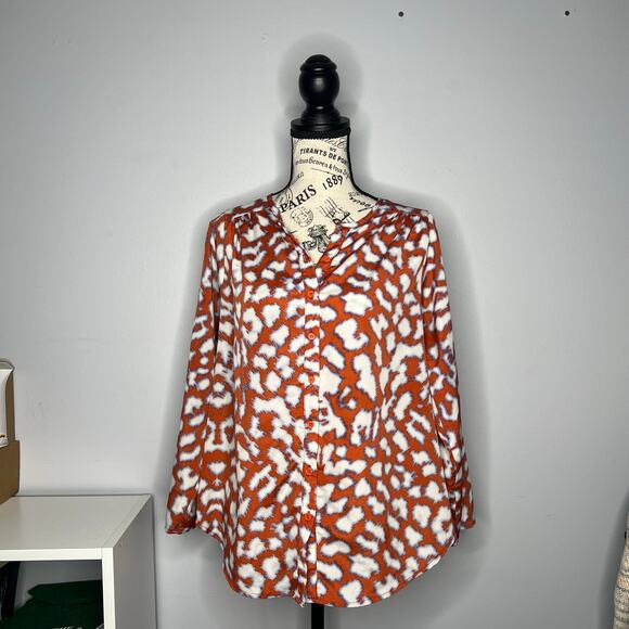 Collective Concepts (M) Animal Print Roll Tab Button Front Blouse - Stitch Fix - Picture 10 of 10
